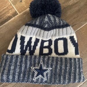 New Era Gray and Blue Knit Beanie